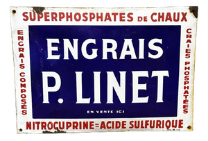French Enamel Sign