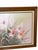 Light Pink Vintage Signed Pastel Floral & Butterfly Oil Painting in Wood Frame For Sale - Image 8 of 13