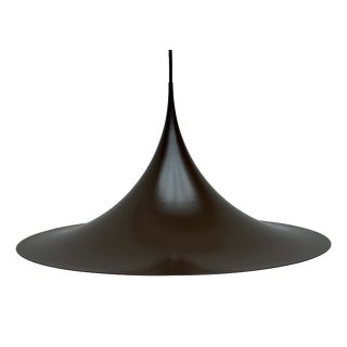 Mid-Century Modern Space Age Danish Brown Semi Pendant Lamp by Claus Bonderup and Torsten Thorup for Fog & Mørup, 1960s For Sale