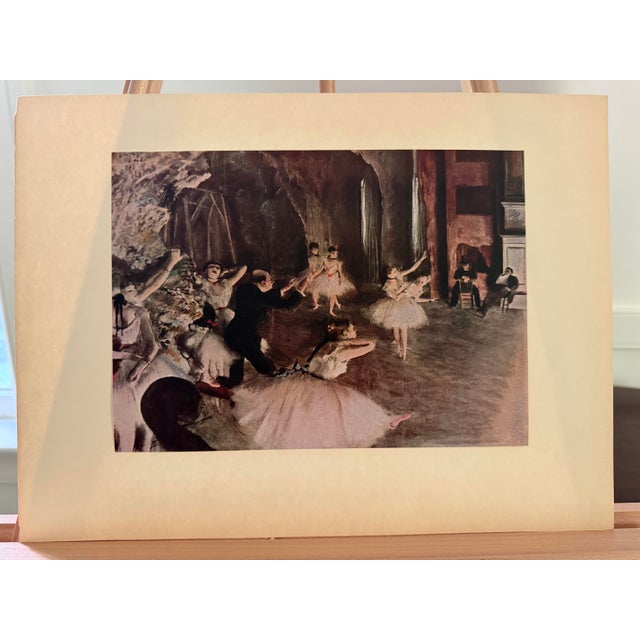 Impressionist 1952 After Edgar Degas First Edition “Rehearsal on the Stage” Print For Sale - Image 3 of 3