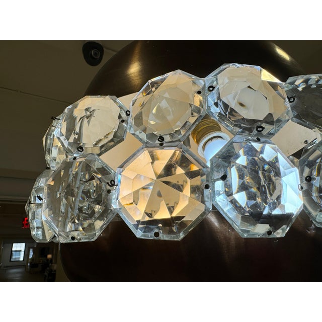 Pia Crippa Lumi 1960 Italian Mid Century Crystal Pendant For Sale - Image 10 of 12