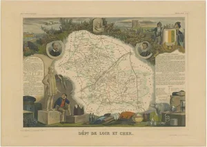 Antique Map of the Department of Loir-Et-Cher