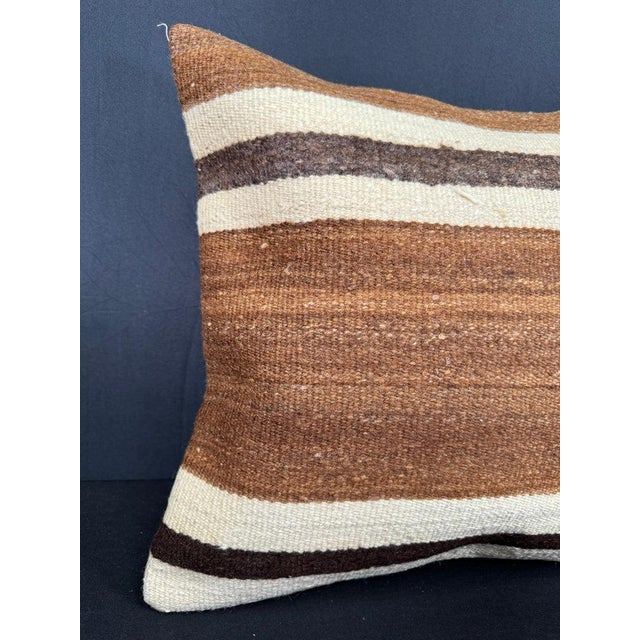 Turkish Hemp Pillow Cushion Natural Beige Brown Cushion Cover 20x20 #30605 Enhance your home decor with our Kilim Pillow...