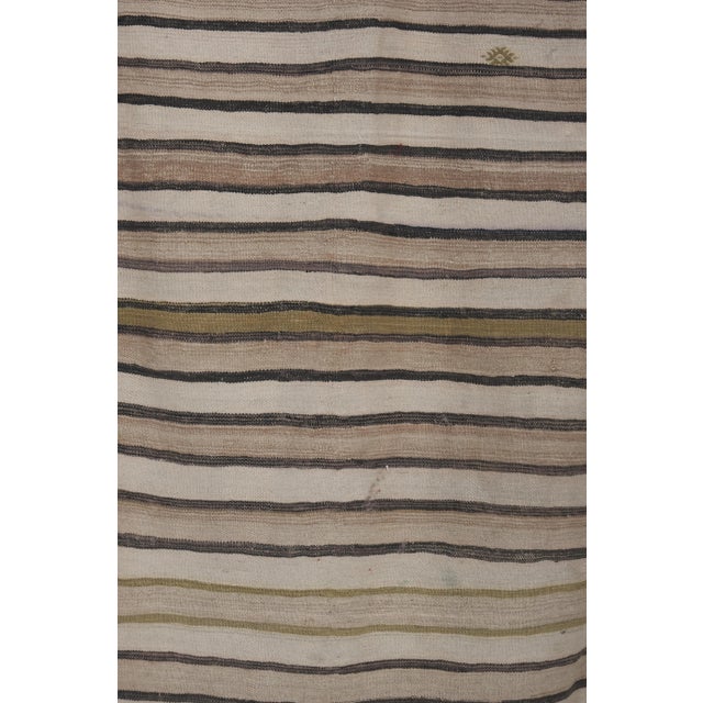 1970s Soft Natural Color Hallway Kilim Runner Rug 3'7'' X 9'3'' For Sale - Image 5 of 13