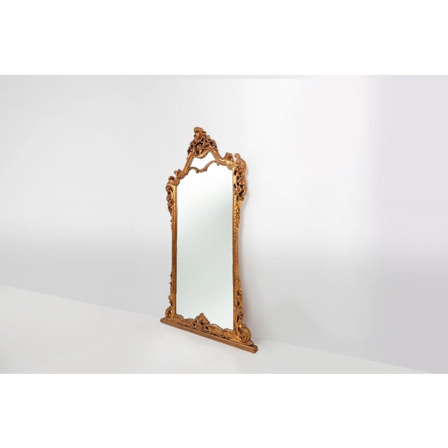 Wood Vintage Louis XV Style Console Mirror, 1970s For Sale - Image 7 of 12