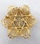 Gold Vintage Signed Monet Goldtone Openwork Brooch For Sale - Image 8 of 8