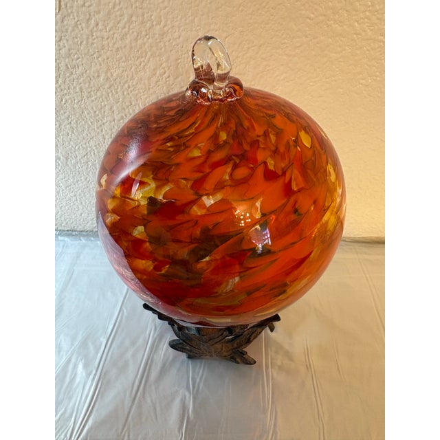 Christmas Vintage Hand Blown Glass Ornament in the Manner of j.b. Brown. For Sale In Boise - Image 6 of 6