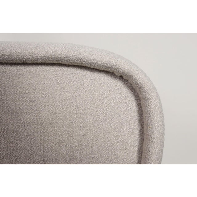 Pair of Italian Walnut and Gray and White Tweed Club Chairs After Marco Zanuso For Sale - Image 15 of 18