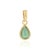 14k Gold Natural Zambian Pear-Cut Emerald Bezel Set Solitaire Pendant For Sale - Image 9 of 14