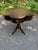 Brown Vintage Ducan Phyfe Georgian Style Clover-Shaped Top Mahogany Pedestal Drum Side Table For Sale - Image 8 of 15