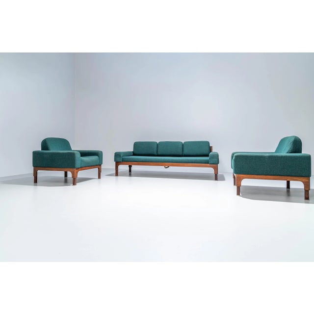 Artifort Italian Romantica Living Room Set in Walnut by Piero Ranzani for Elam, 1950s, Set of 3 For Sale - Image 4 of 13