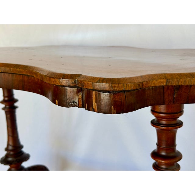 19th Century Victorian Rosewood Stretcher Base Side Table For Sale - Image 12 of 17
