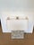 Stylish Mother of Pearl Mosaic Lamp. Rectangular shape with a crepe shade. Showroom floor sample.