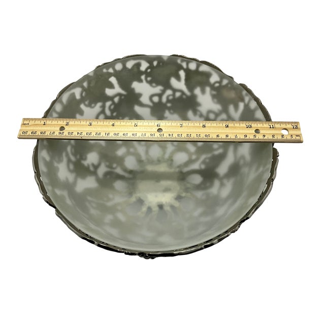 Silver Godinger Grape Silver-Plate Bowl With Frosted Glass Insert For Sale - Image 8 of 8