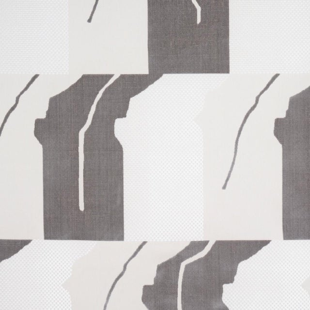 SAMPLE - Schumacher x Miles Redd Gustavian Dance Velvet Fabric In Grey For Sale