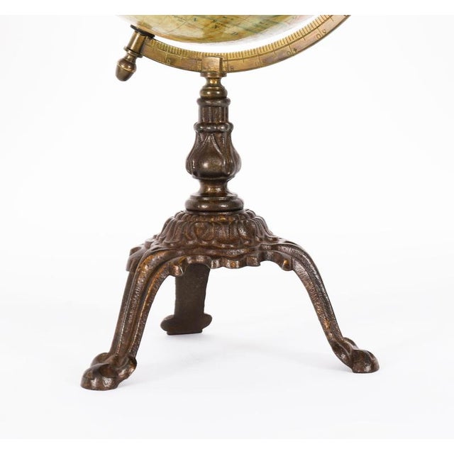 Antique French Terrestrial Globe by Lebegue & Cie, 1880 For Sale - Image 13 of 16
