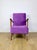 Wood Vintage Loft Armchair in Purple Velvet, 1970 For Sale - Image 7 of 12