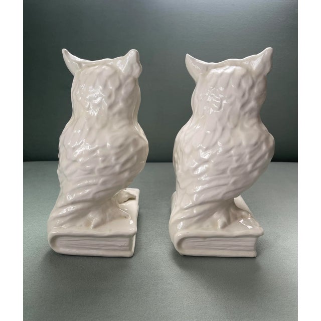 Vintage Ceramic Owl Bookends-A Pair For Sale In Jacksonville, FL - Image 6 of 8
