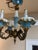 Small Antique French Porcelain and Brass Chandelier With Gold Gilt For Sale In Orlando - Image 6 of 6