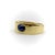 Metal Vintage 18k Gold Tiffany & Co. Sapphire Cabochon Cigar Band Ring, Size 9.5 For Sale - Image 7 of 10