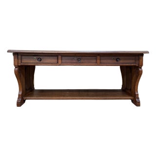 Neo-Renaissance Console Table in Walnut, 1890s For Sale