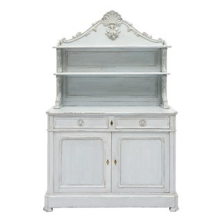 French Provincial Painted Double Corps Buffet, "Saint Hubert”, Circa 1880 For Sale