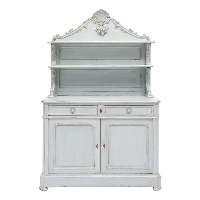French Provincial Painted Double Corps Buffet, "Saint Hubert”, Circa 1880 For Sale