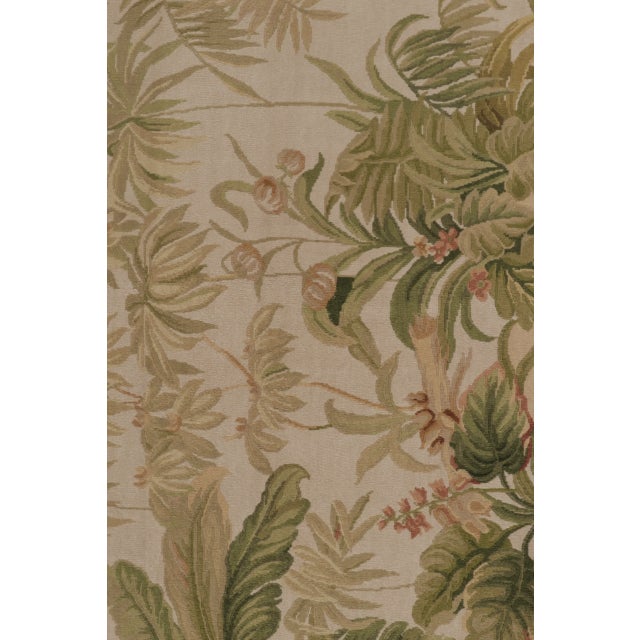 Traditional Antique French Aubusson Rug With Botanical Green Floral Design - Rug & Kilim For Sale - Image 3 of 10