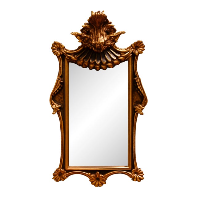 Vintage William Switzer Gilt Chinoiserie Wall Mirror For Sale
