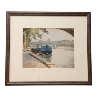 Early 20th Century French Watercolor Art (Set of 7) For Sale