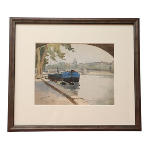 Early 20th Century French Watercolor Art (Set of 7)