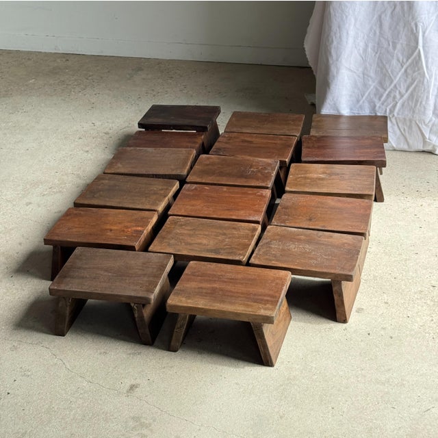 Small Stool in Teak, 1980s For Sale - Image 4 of 18