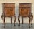 Antique French Mahogany Night Stands or bedside tables with marble top , 1900, A Pair For Sale - Image 11 of 18