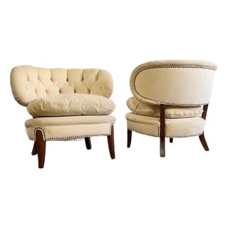 Otto Schulz Scandinavian Modern Lounge Chairs - A Pair For Sale
