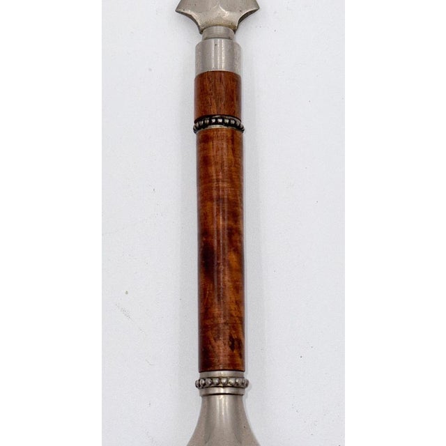 English Walnut Reception Desk Letter Set Magnifying Glass, Set of 3 For Sale - Image 11 of 16