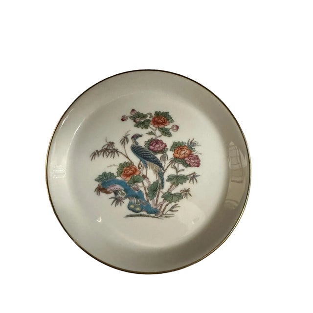 Elegant Wedgwood bone china Kutani Crane set of 4 coasters or trinket trays. Kutani crane is a classic Wedgwood pattern...