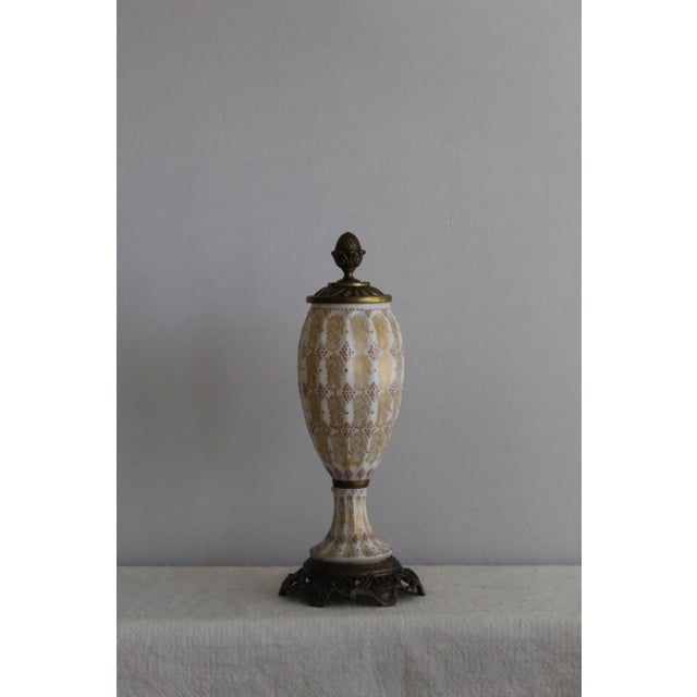 Embossed Murano Glass Illuminated Urn For Sale - Image 4 of 9