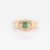 Contemporary Demantoid Ring With Natural Diamond Accents: 14k Solid Gold, Emerald Cut 6x4mm For Sale - Image 3 of 7
