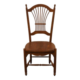 Jamco Wood Solid Hard Rock Maple Rustic Country Style Wheat Back Dining Side Chair For Sale