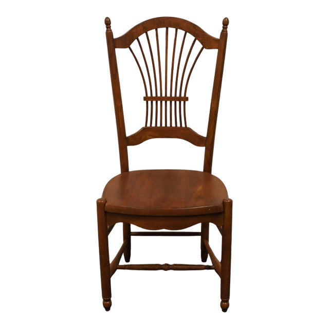 Jamco Wood Solid Hard Rock Maple Rustic Country Style Wheat Back Dining Side Chair For Sale