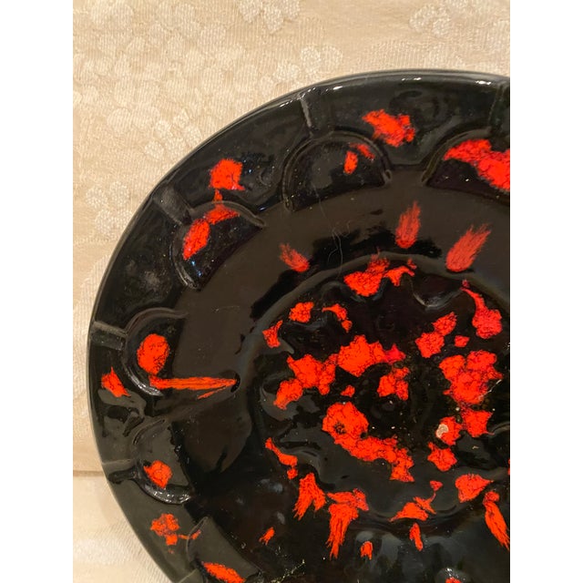 Mid-Century Modern Mid-Century Sunburst Splatter Hand Made Ceramic Bowl Ashtray For Sale - Image 3 of 8