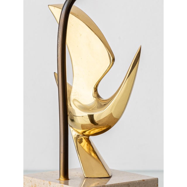 Philippe Jean Sculptural Brass Bird Table Lamps, Signed Limited Editions, 1980, Set of 2 For Sale - Image 14 of 18