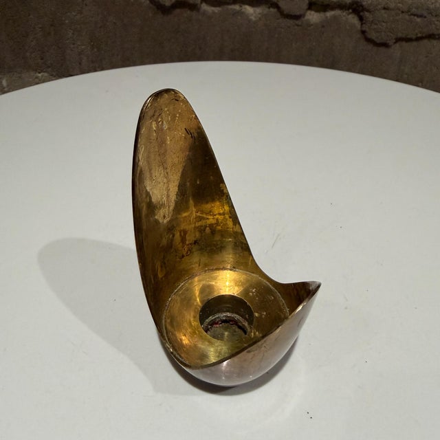 Bronze An Abstract Mid-Century Modern Candle Holder Schiaparelli Style For Sale - Image 8 of 10