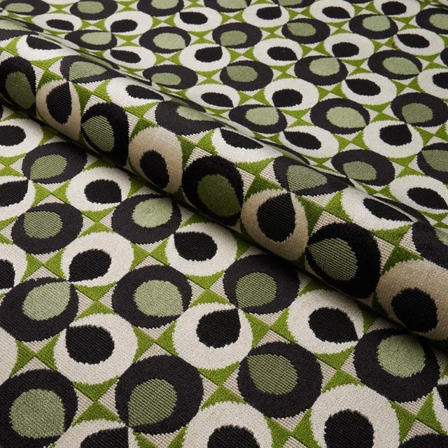 Schumacher Eclipse Velvet Fabric in Spruce For Sale