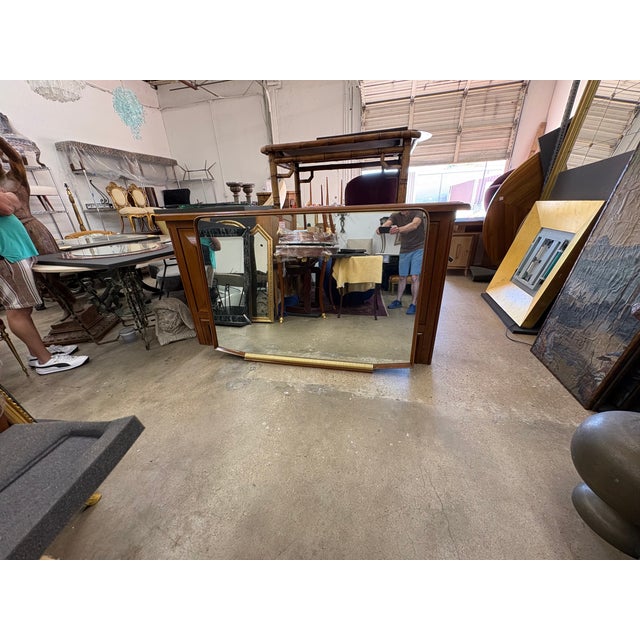 1940s Italian Art Deco Horizontal Mirror For Sale - Image 9 of 11