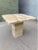 Postmodern 1960s Scalloped Travertine Marble End Table For Sale - Image 3 of 5
