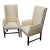 Pair of Slim Upholstered Wingback Chairs Attributed to Kittinger For Sale