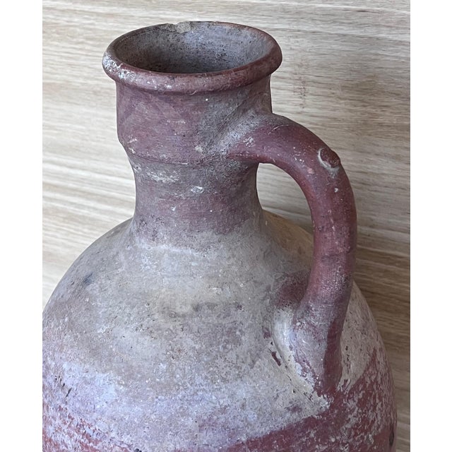 1890 Terracotta Amphora Vase or Jar with handle with metal support For Sale - Image 13 of 18
