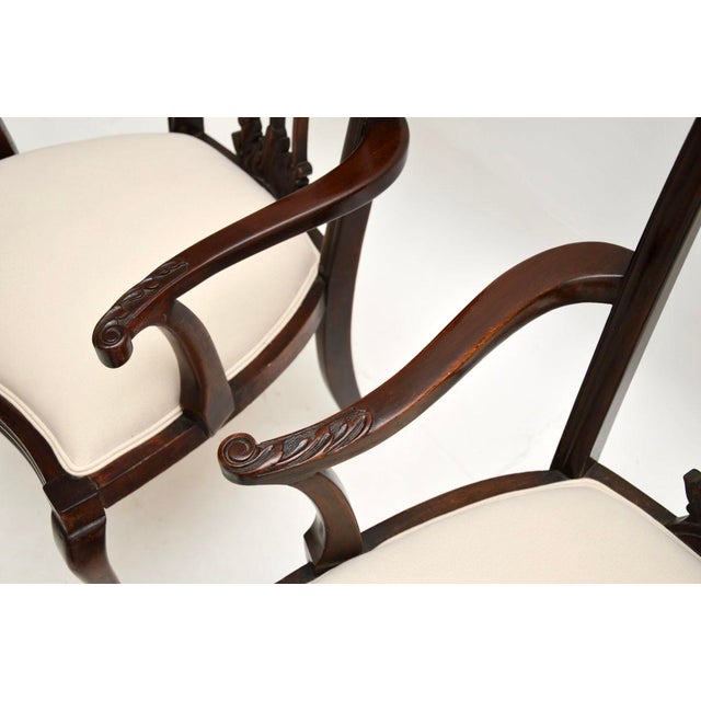 Antique Chippendale Armchairs, 1890s, Set of 2 For Sale - Image 9 of 10
