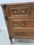 Brown Louis XVI Style Mahogany Chest of Drawers with Grey Veined Marble Top For Sale - Image 8 of 14